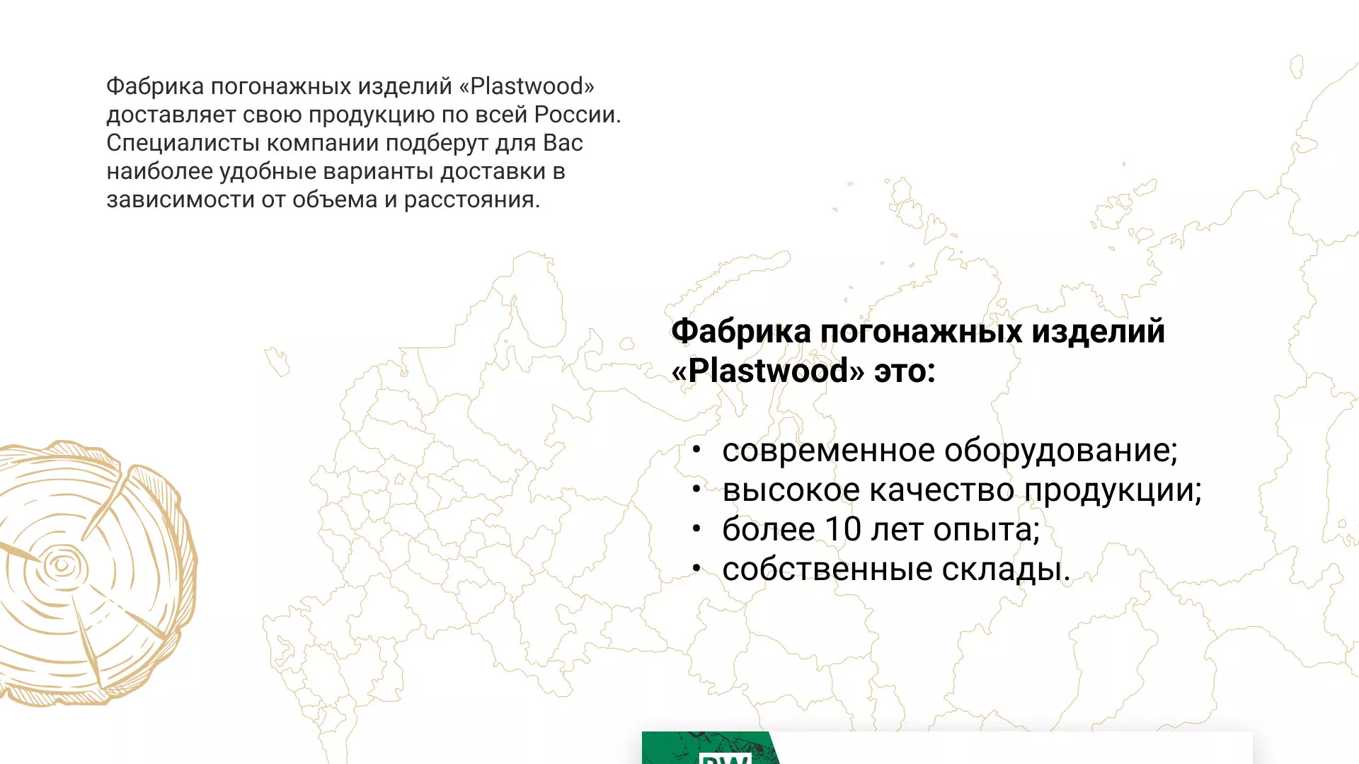 Разработка айдентики и сайта компании «Plastwood» в Дагестанских Огнях