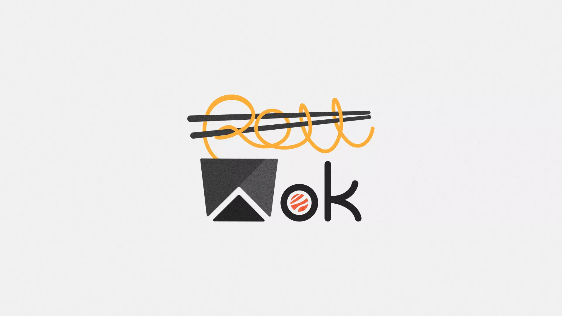 Разработка логотипа суши-бара «Roll Wok Club» в Дагестанских Огнях