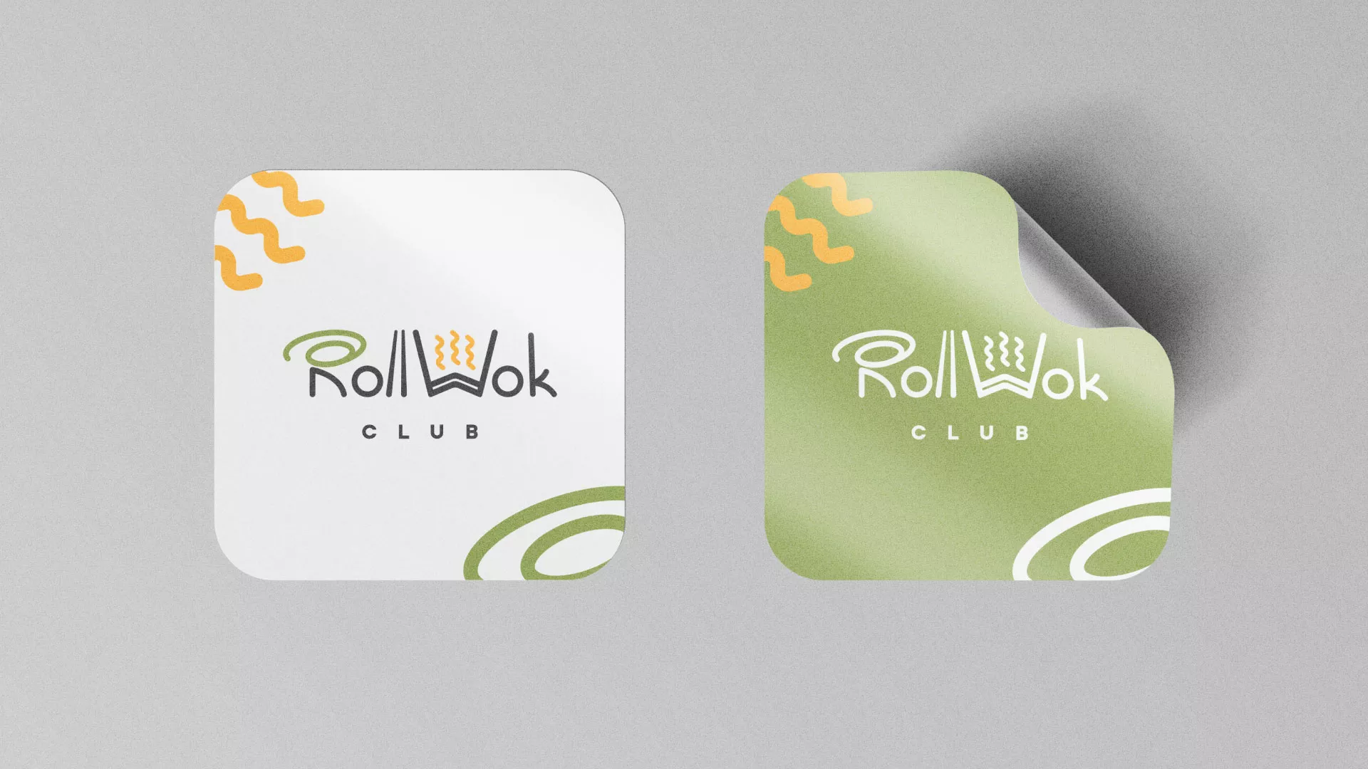 Разработка логотипа и фирменного стиля суши-бара «Roll Wok Club» в Дагестанских Огнях