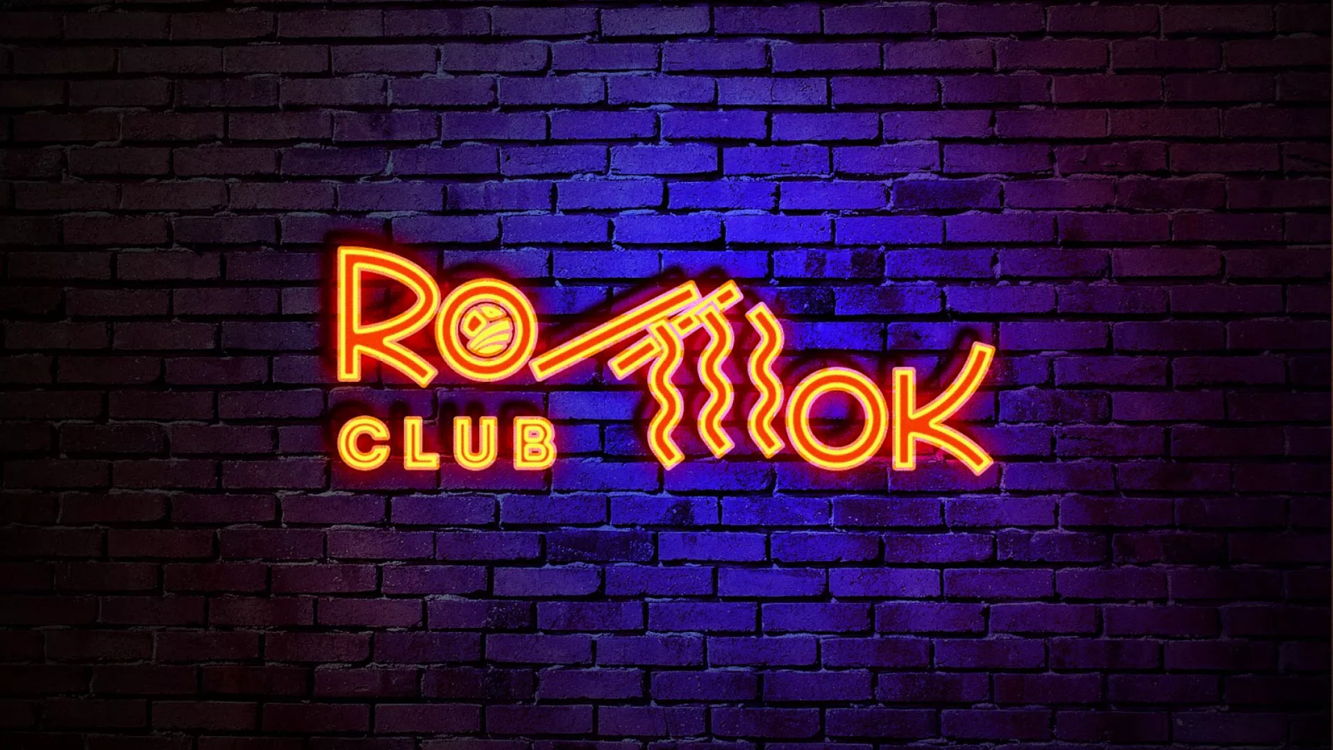Разработка светящейся интерьерной вывески суши-бара «Roll Wok Club» в Дагестанских Огнях
